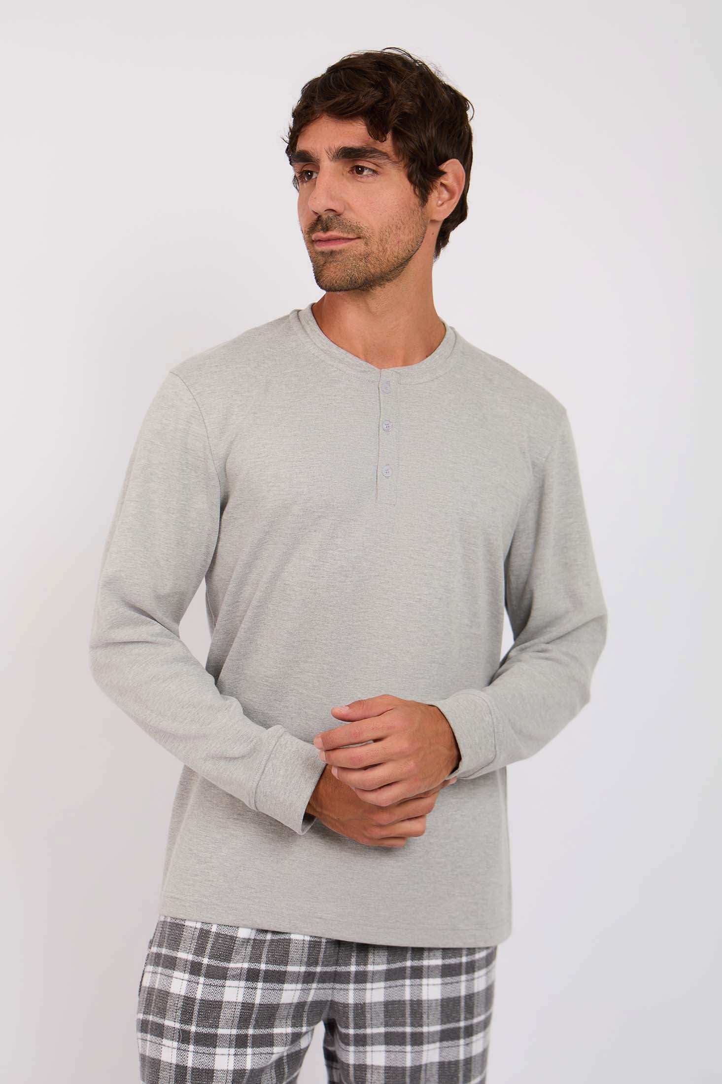 رجال بفيت عادي بيجاما رمادي