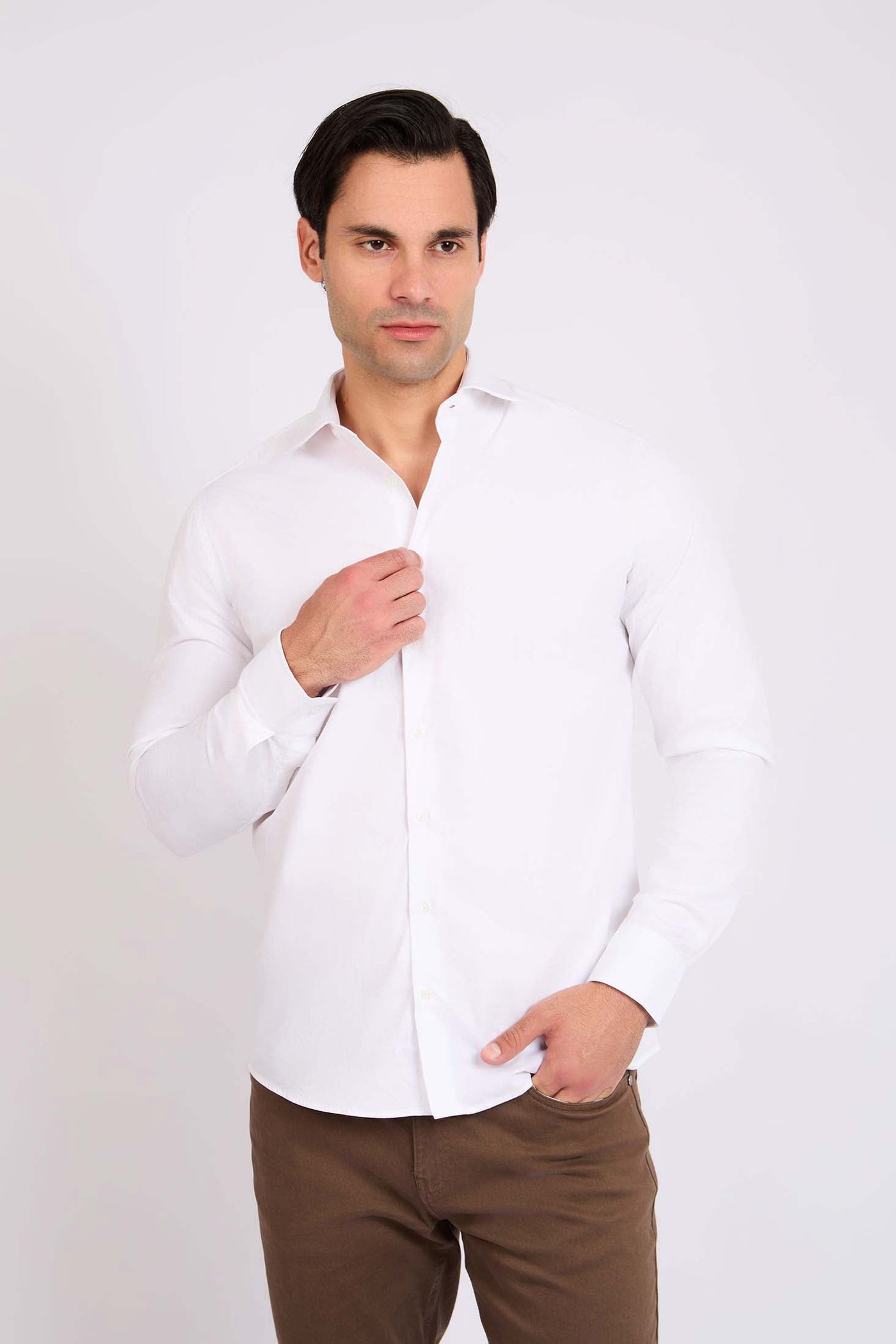 Men Regular Fit Shirt - White