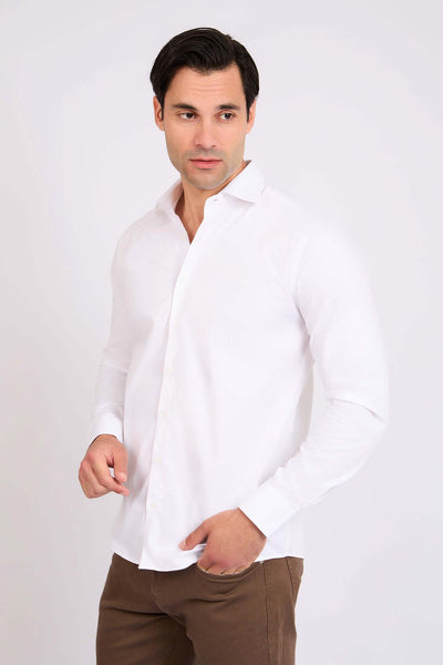 Men Regular Fit Shirt - White