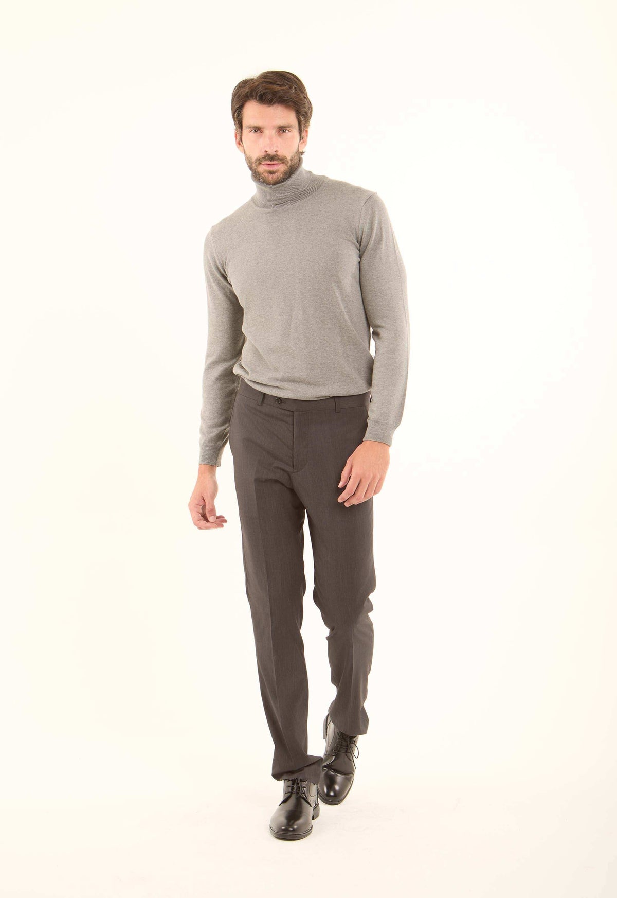 Turtle Neck Solid Regular Basic Pullover