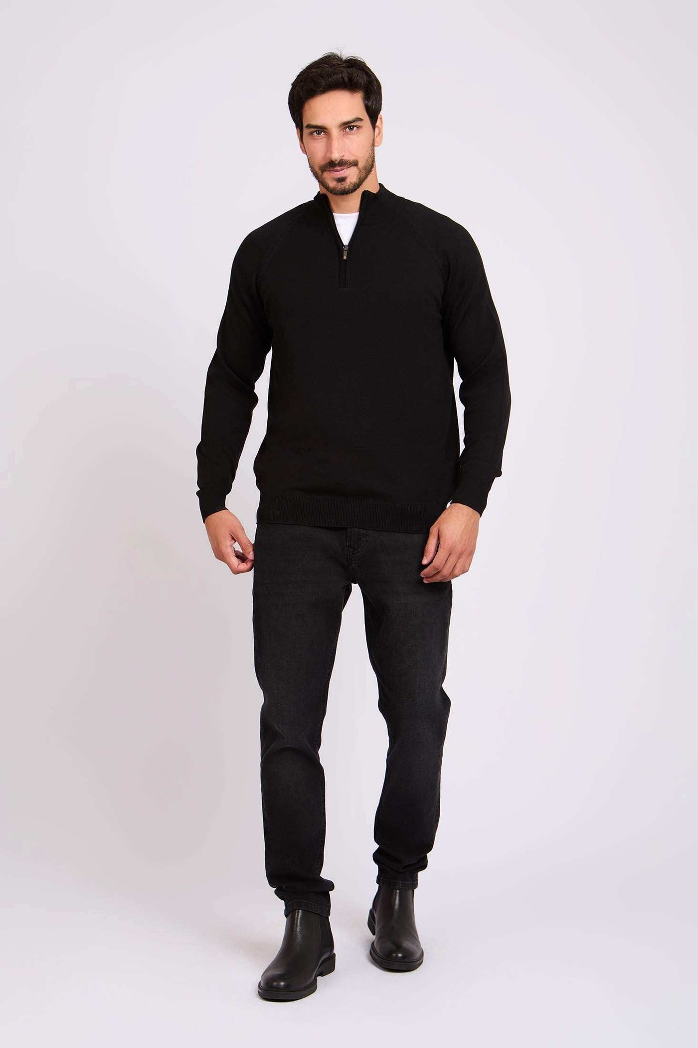 Men Regular Fit Pullover - Black