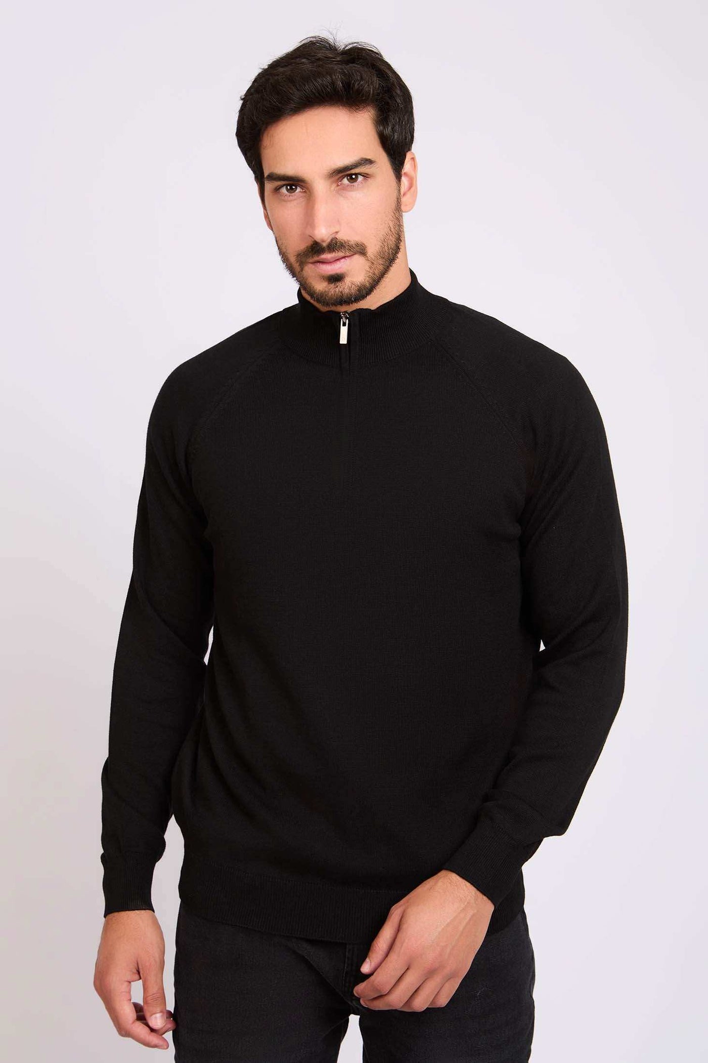 Men Regular Fit Pullover - Black