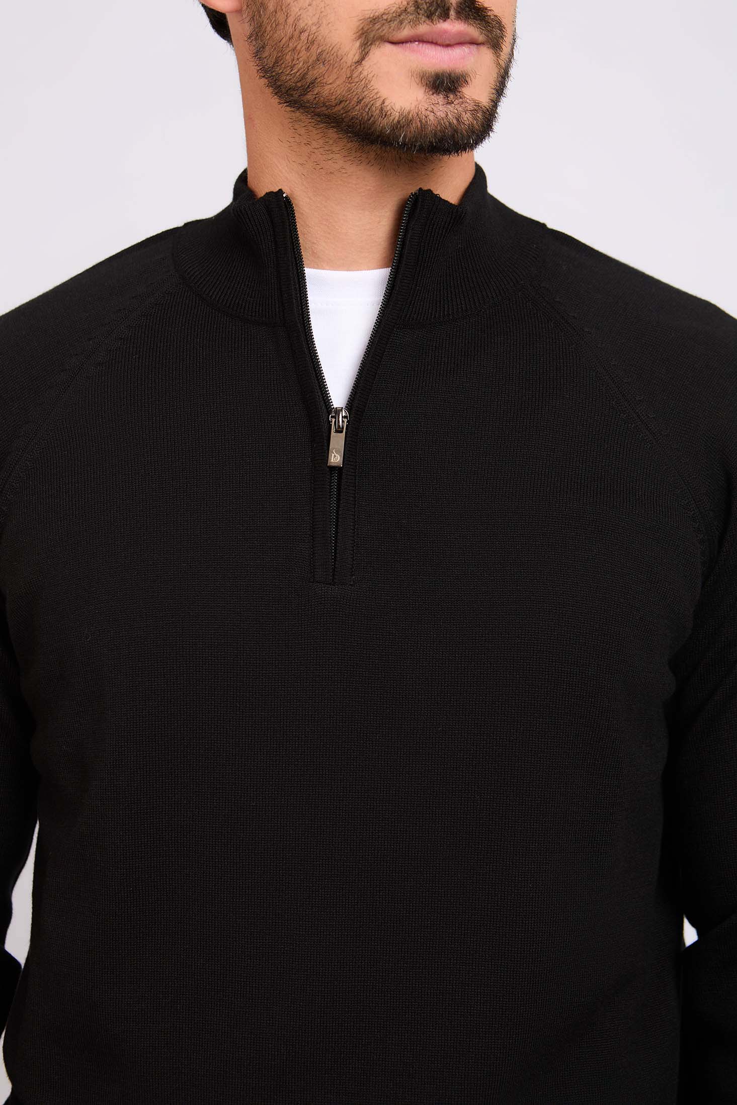 Regular Fit Solid Classic Zipped Sweater