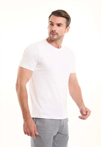 White Crew Neck Basic T-Shirt