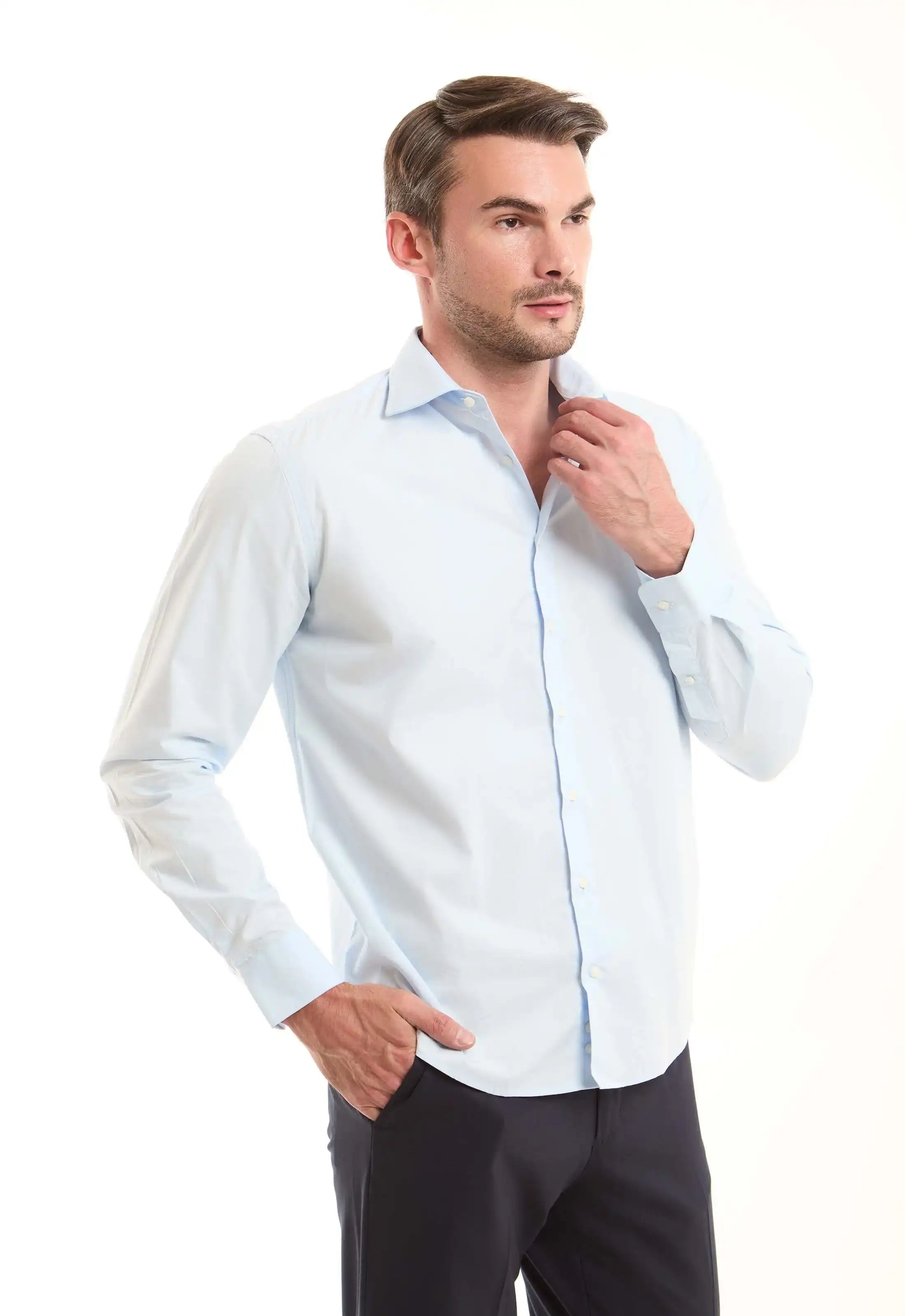 قميص أكسفورد قطن سادة