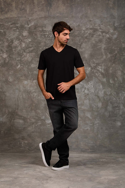 Men Straight Leg  Denim - Dark Grey