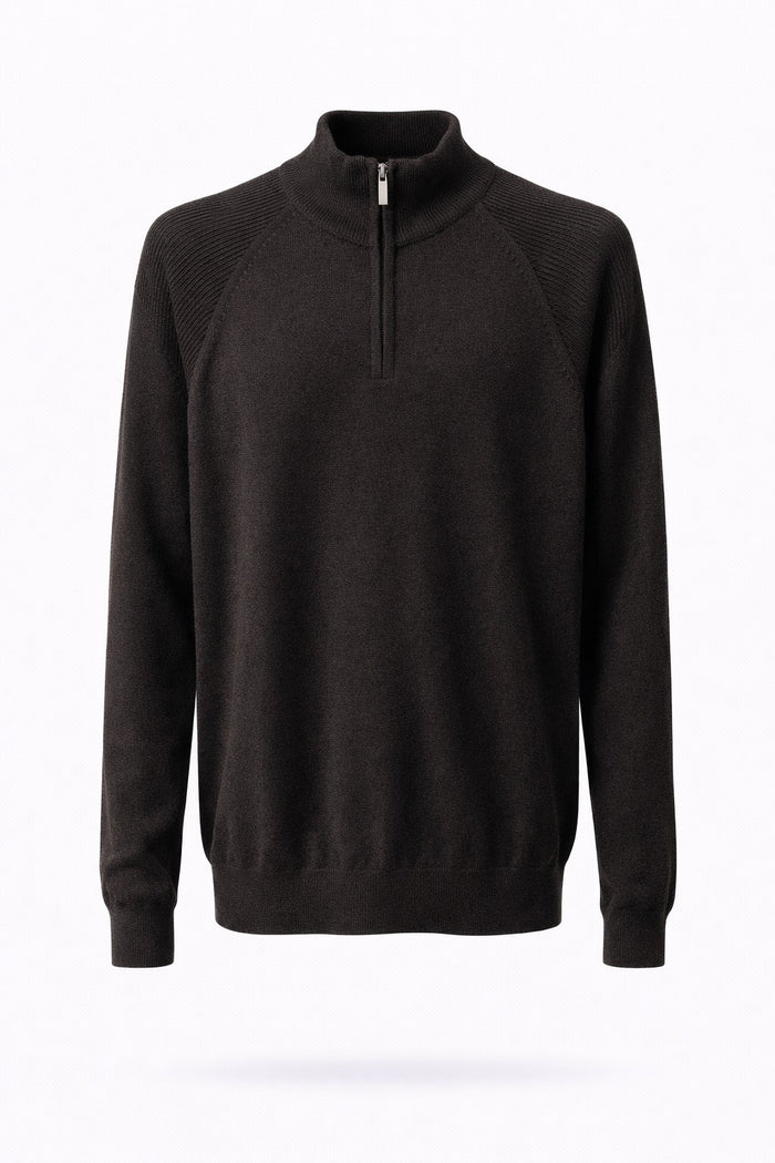 Regular Fit Solid Classic Zipped Sweater
