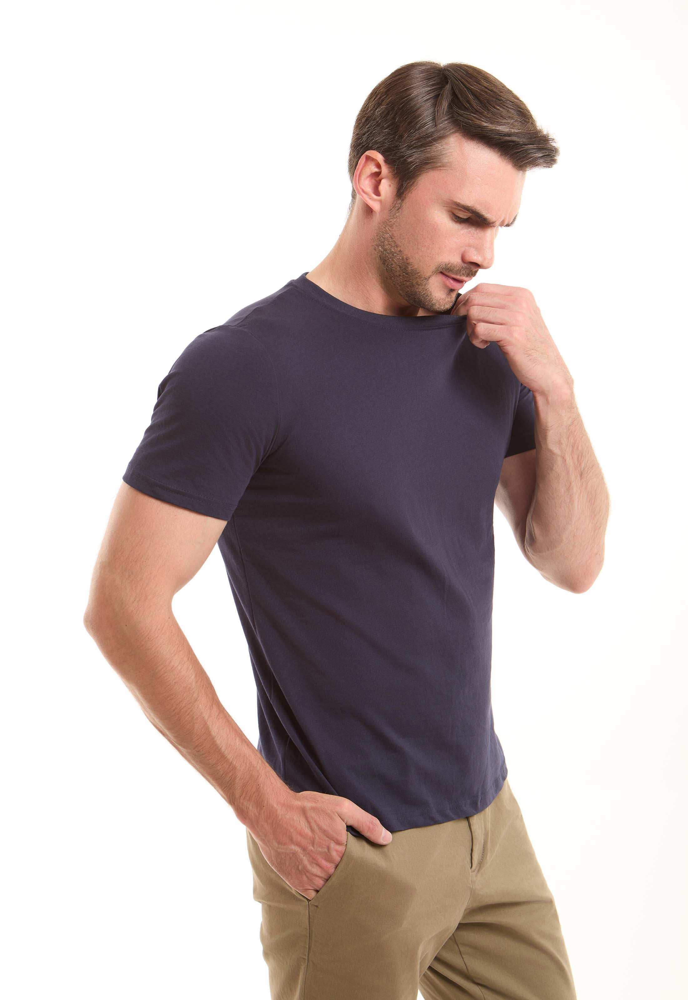 تيشيرت أساسي سادة برقبة دائرية