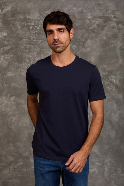 Men Regular Fit T-shirt - Navy