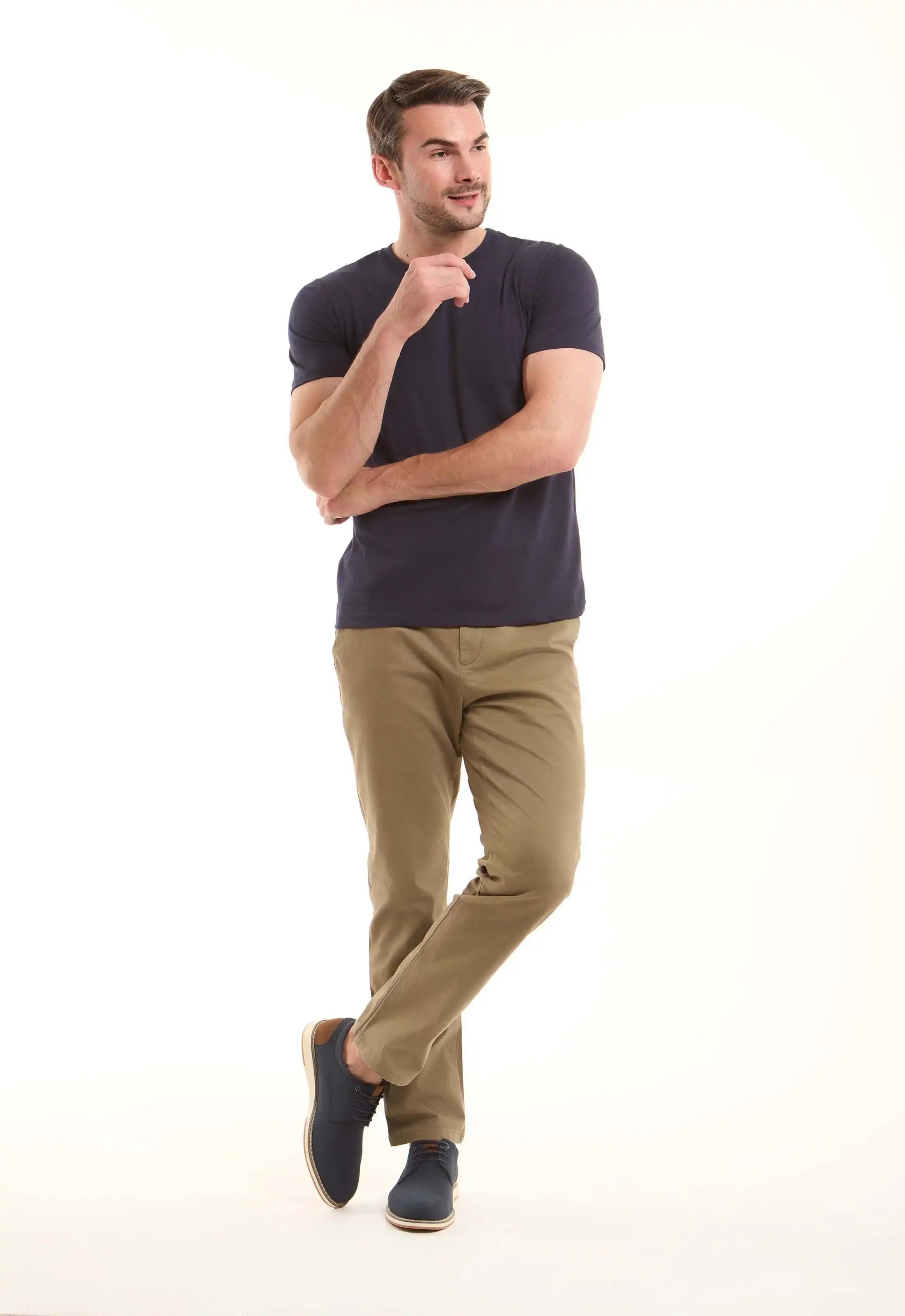 Navy Cotton Crew Neck T-Shirt