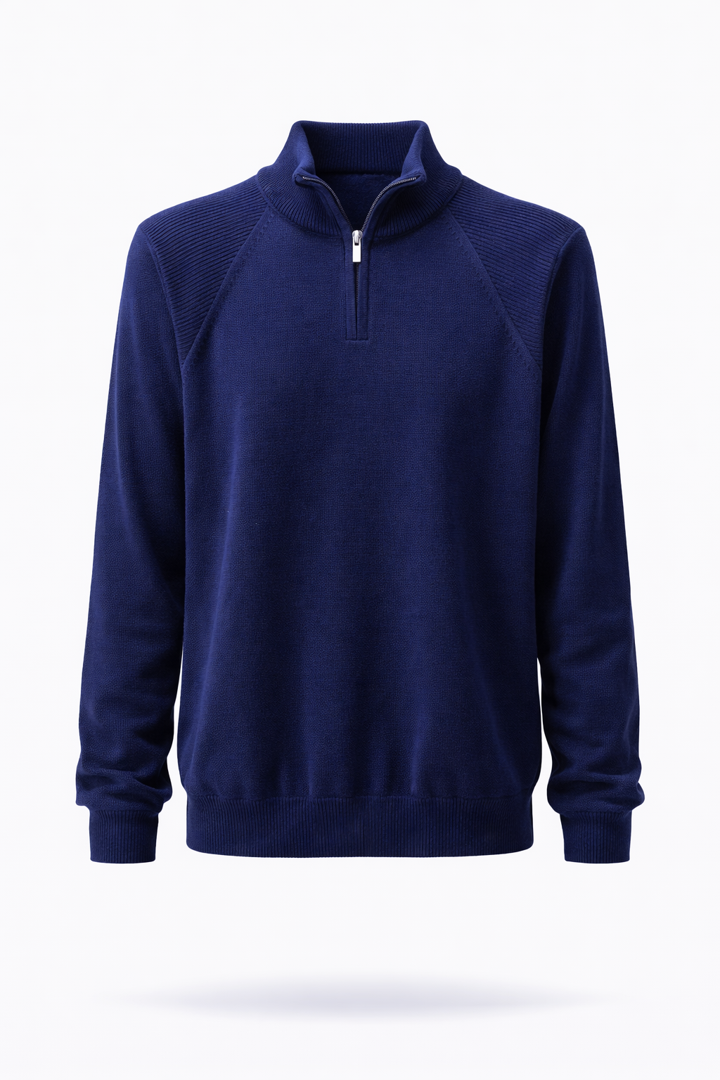 Regular Fit Solid Classic Zipped Sweater