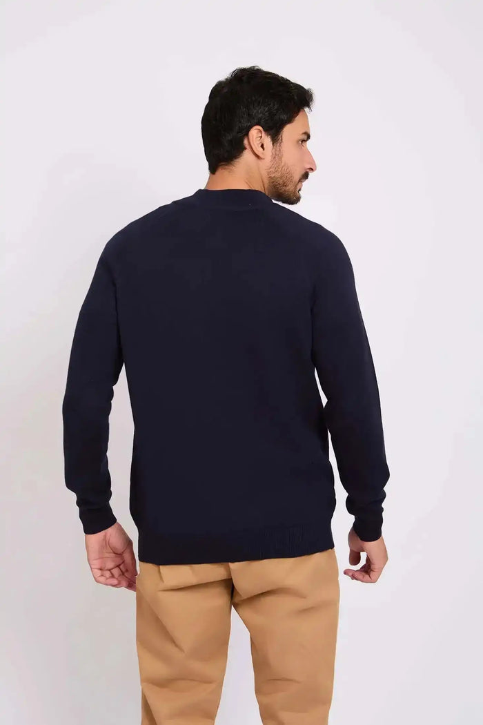 Regular Fit Solid Classic Zipped Sweater