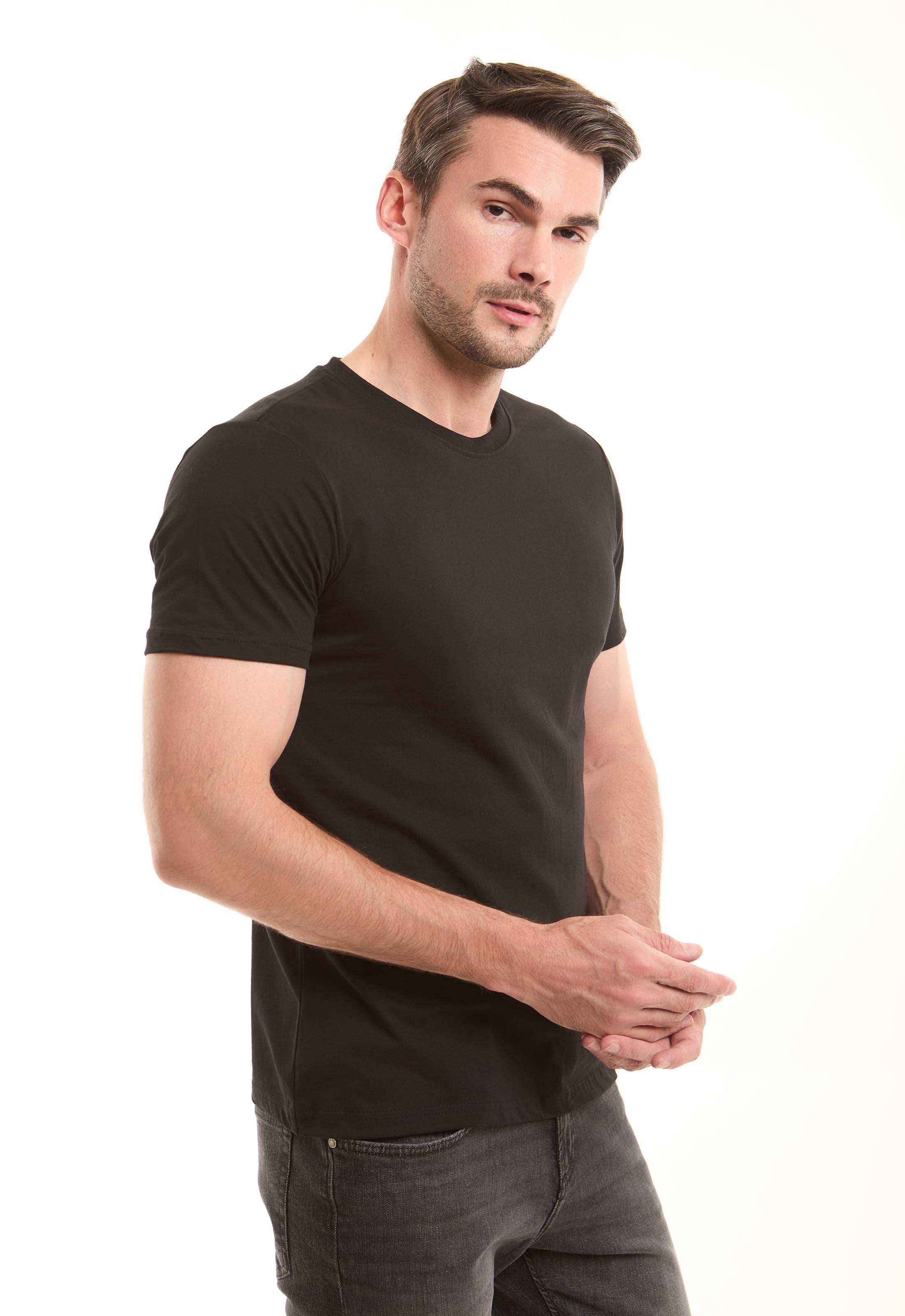 تيشيرت أساسي سادة برقبة دائرية