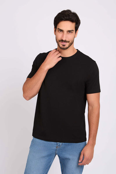 Men Regular Fit T-shirt - Black