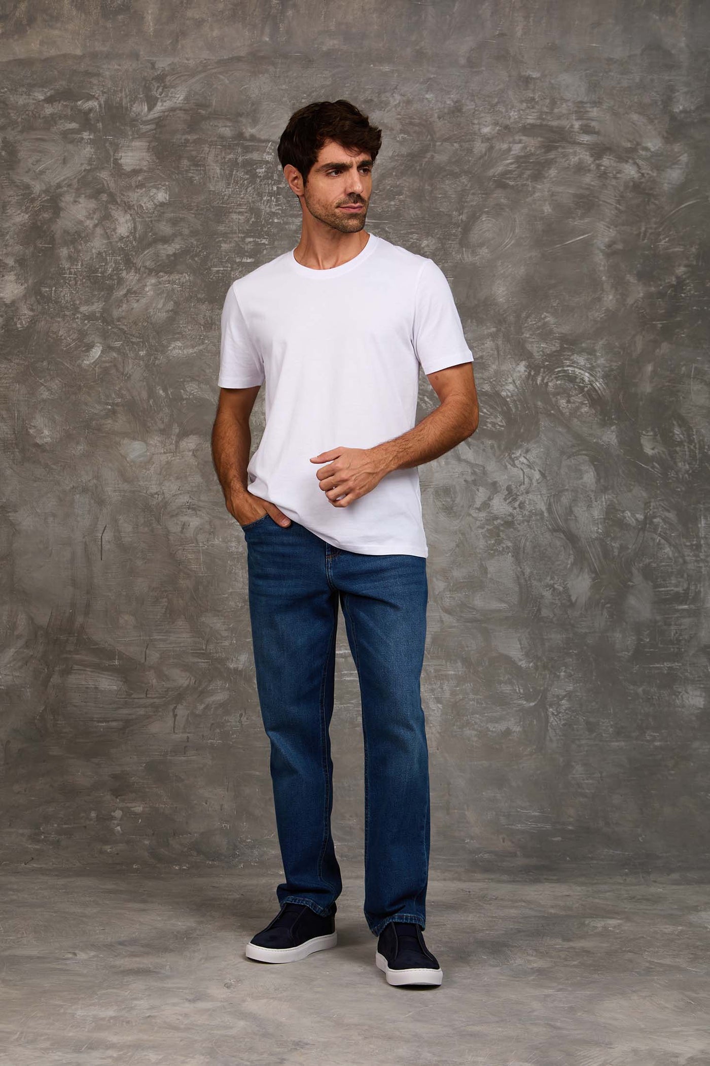 Men Straight Leg Denim - Blue