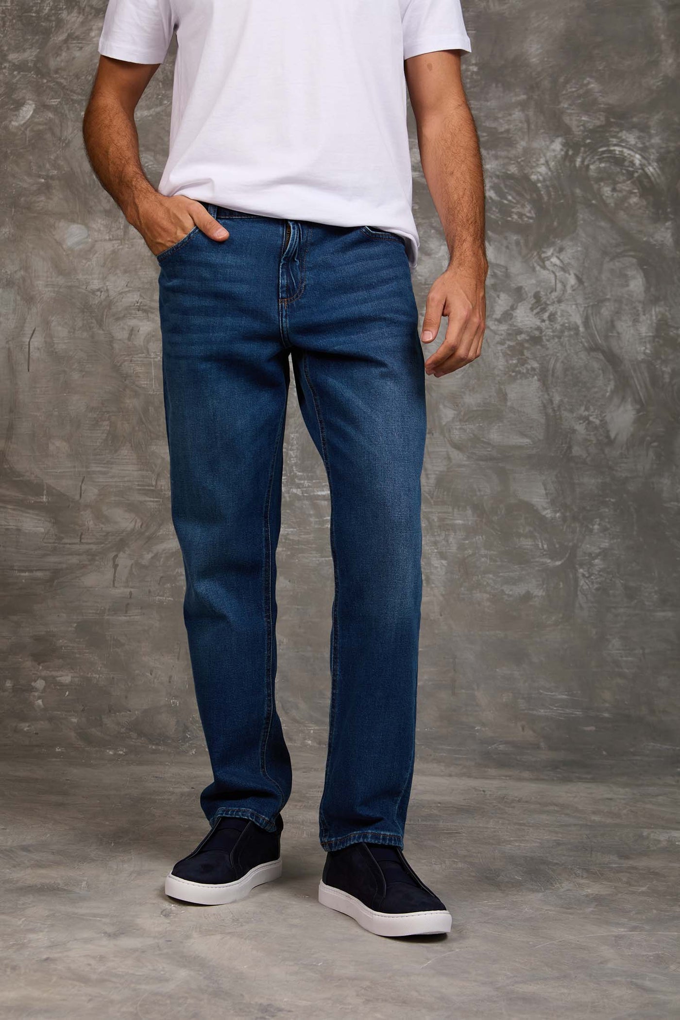 Men Straight Leg  Denim - Indigo