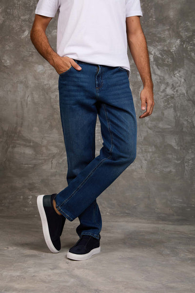 Men Straight Leg Denim - Blue