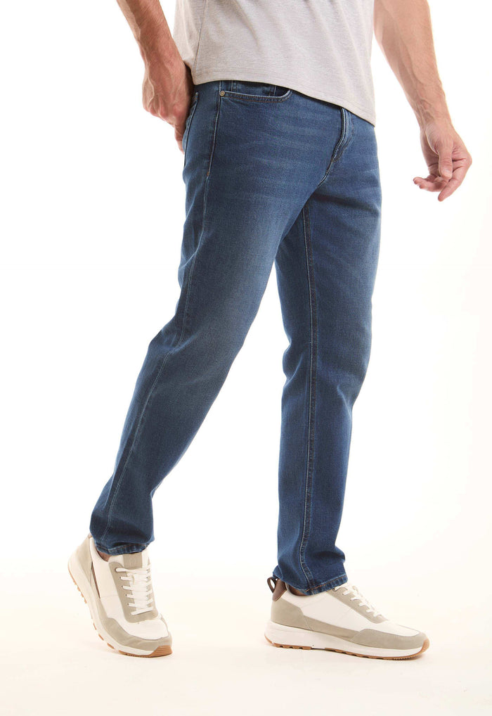 Blue Slim-Fit Cotton Jeans
