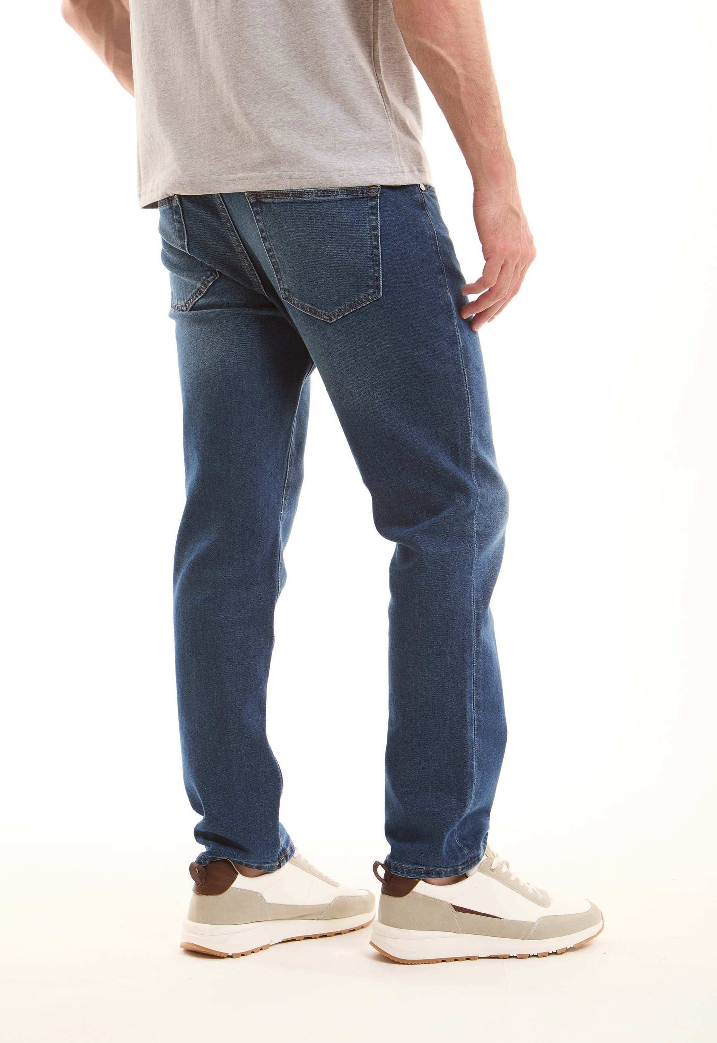 Blue Slim-Fit Cotton Jeans