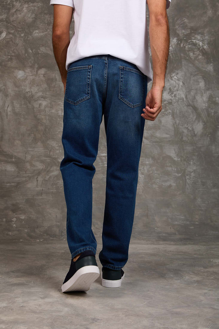Blue Slim-Fit Cotton Jeans