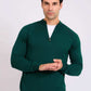 Men Regular Fit Pullover Green