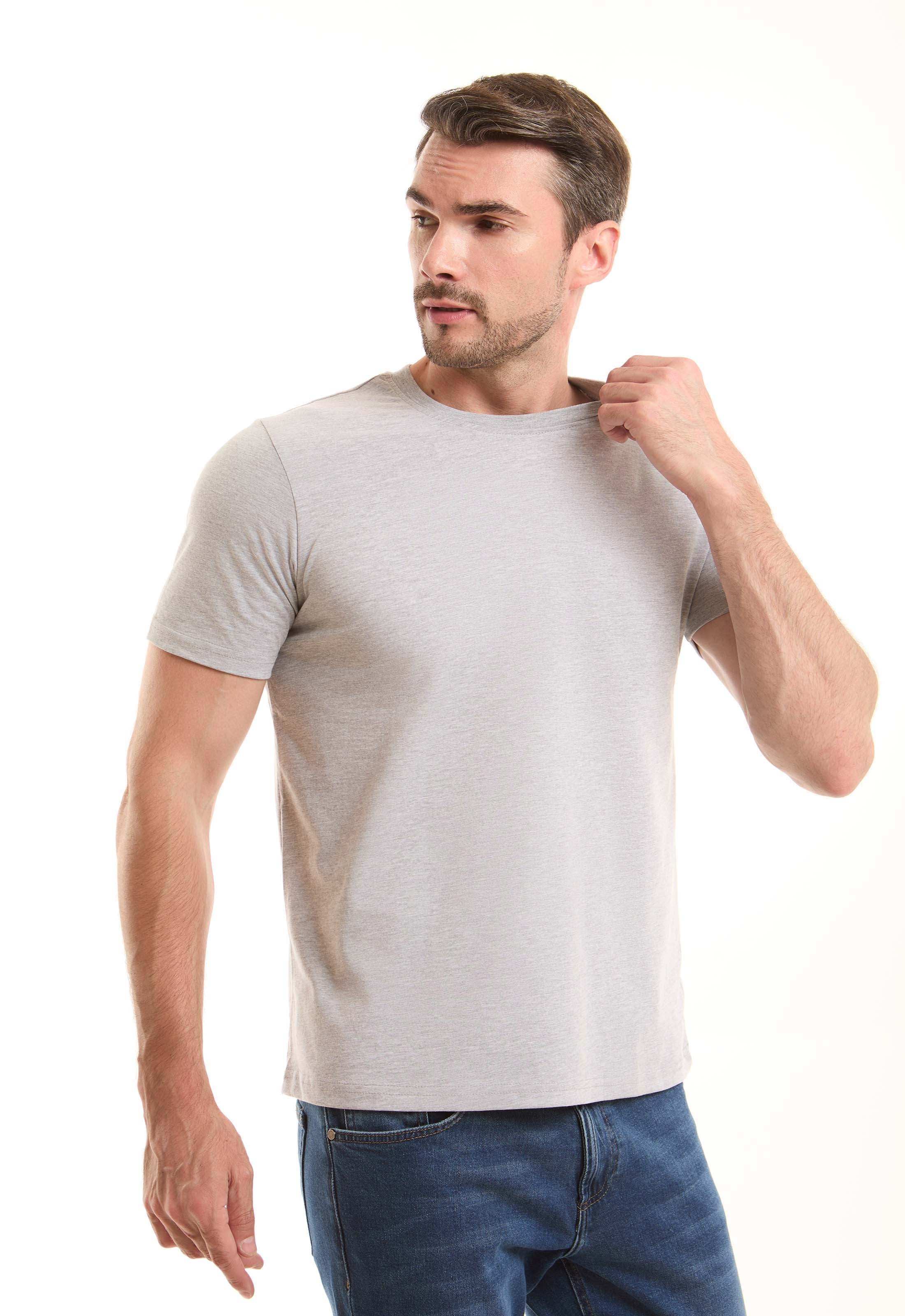 تيشيرت أساسي سادة برقبة دائرية