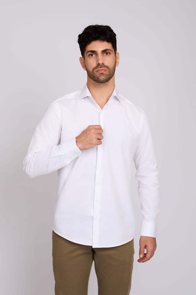 Men Regular Fit Shirt - White