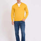 Men Regular Fit Pullover Yellow
