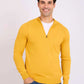 Men Regular Fit Pullover Yellow