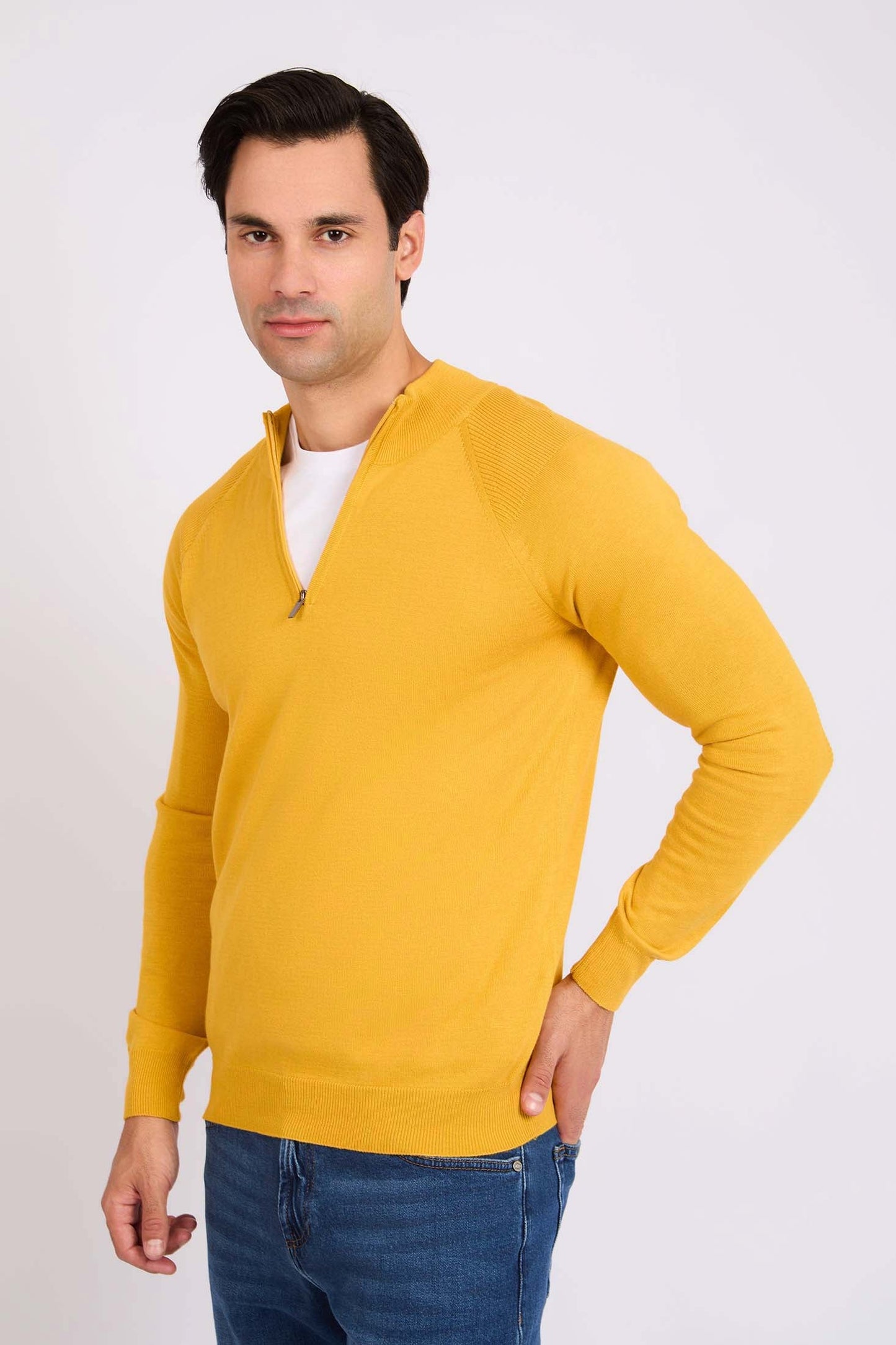 بلوفر رجال عادي أزرق