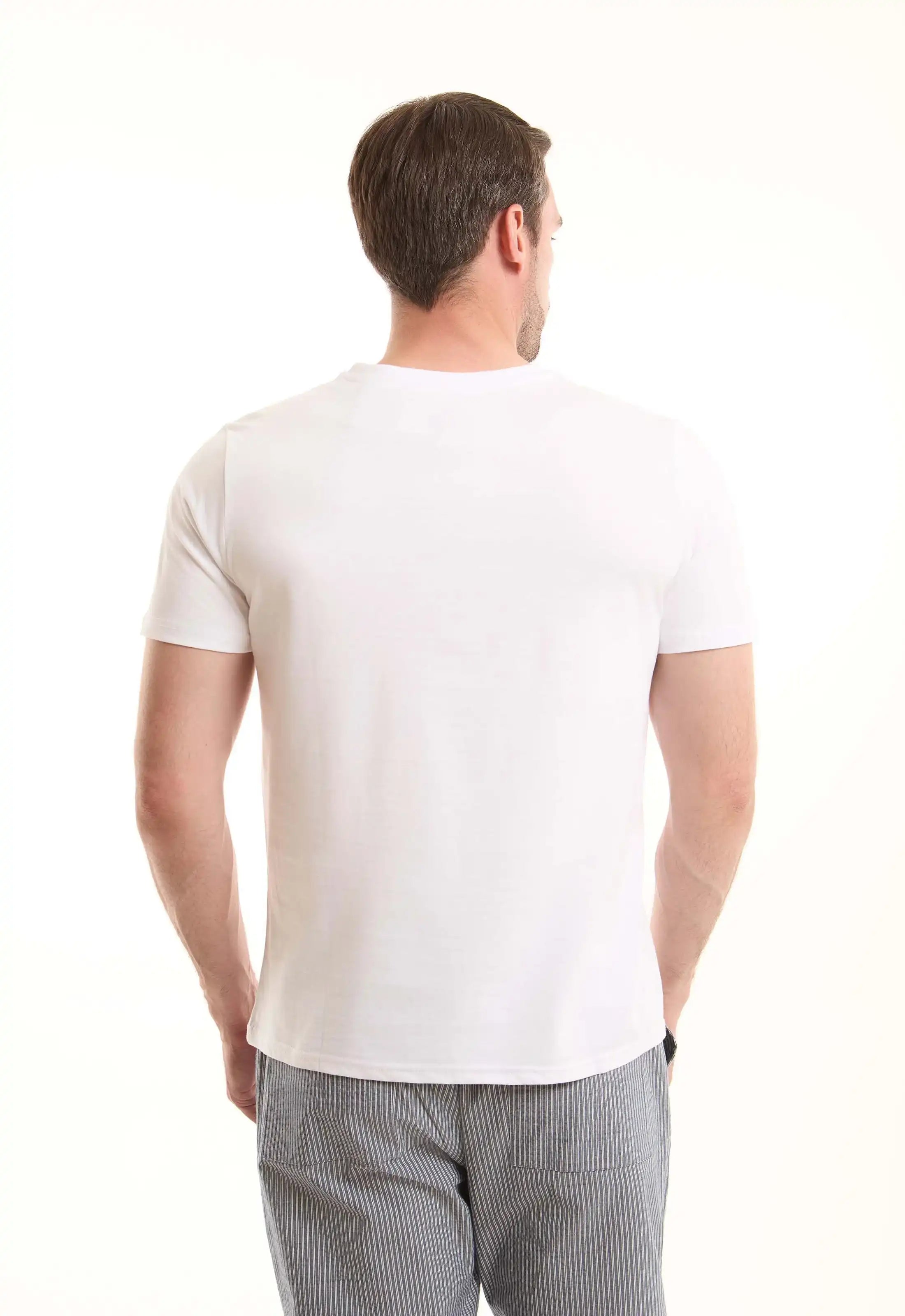 V-Neck Solid Basic Tee