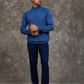 Men Regular Fit Pullover Blue