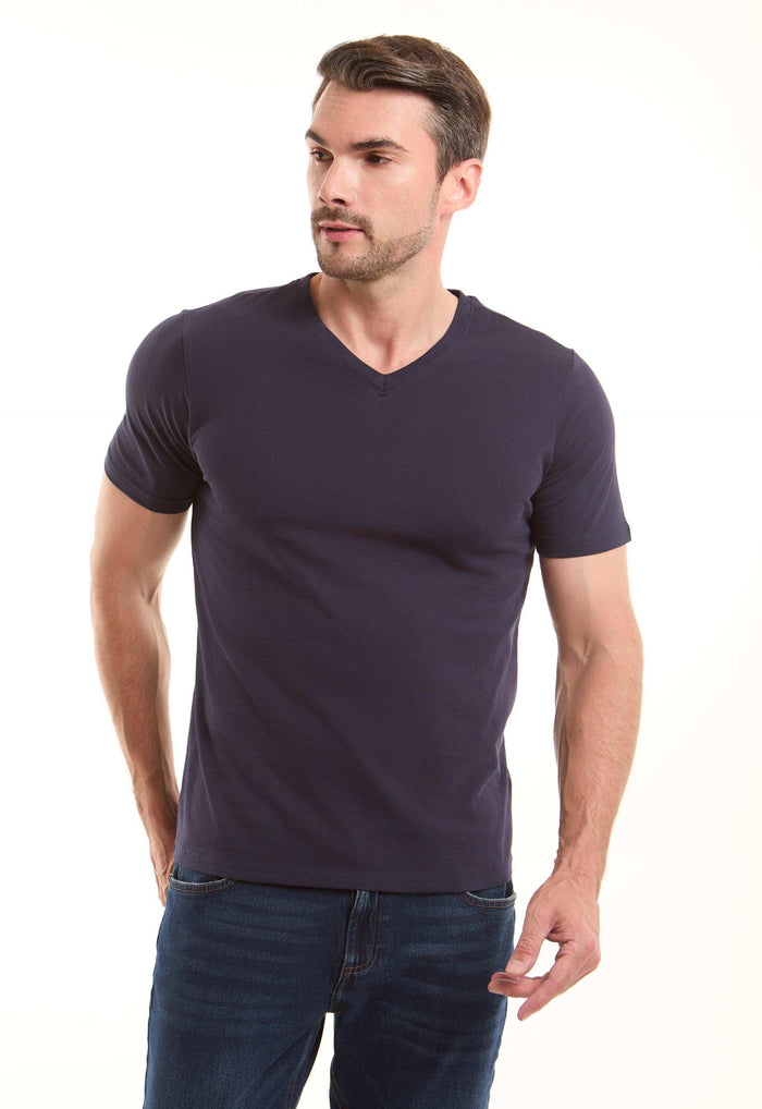 V-Neck Navy Basic Tee