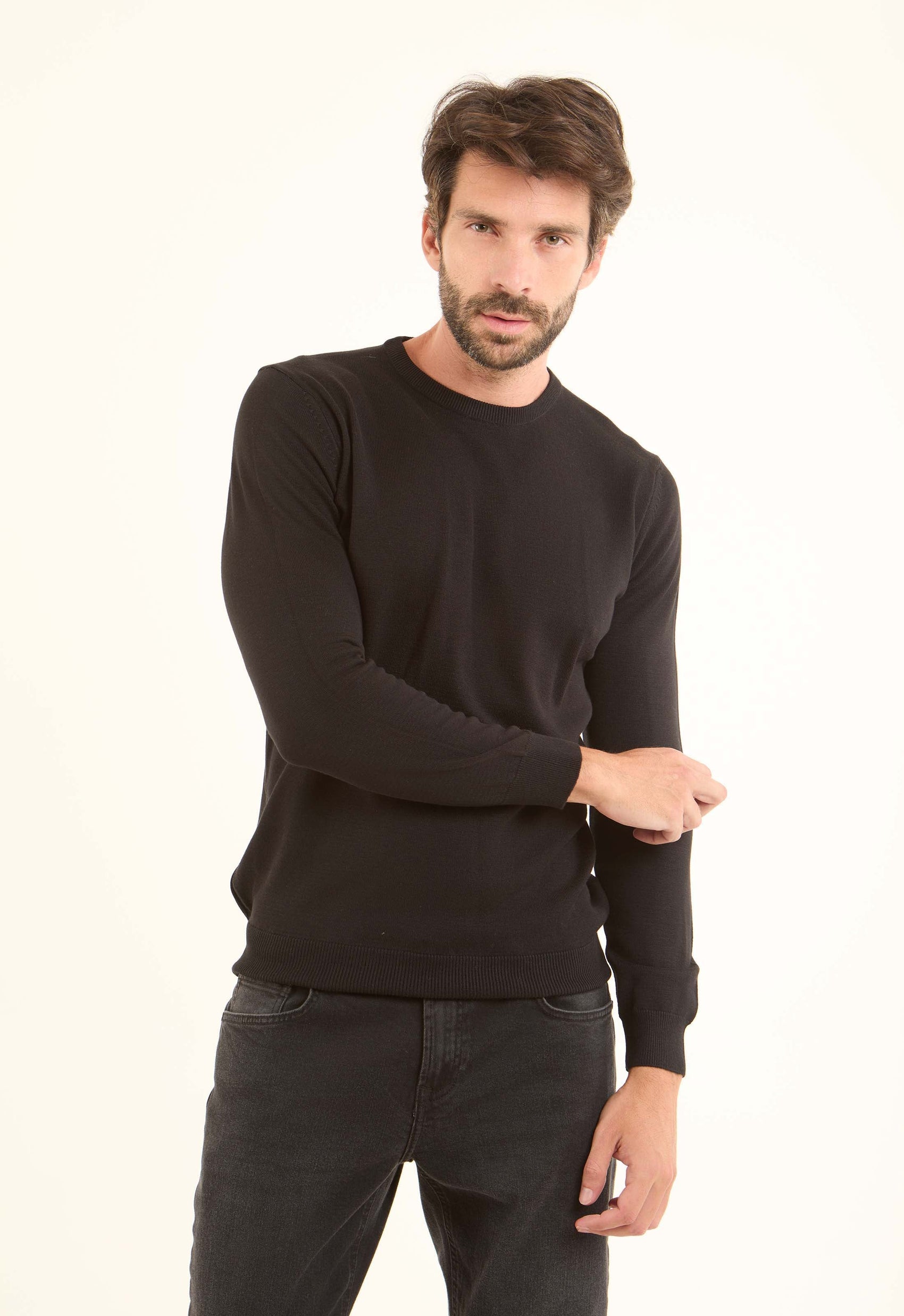 Long Sleeves Solid Basic Pullover