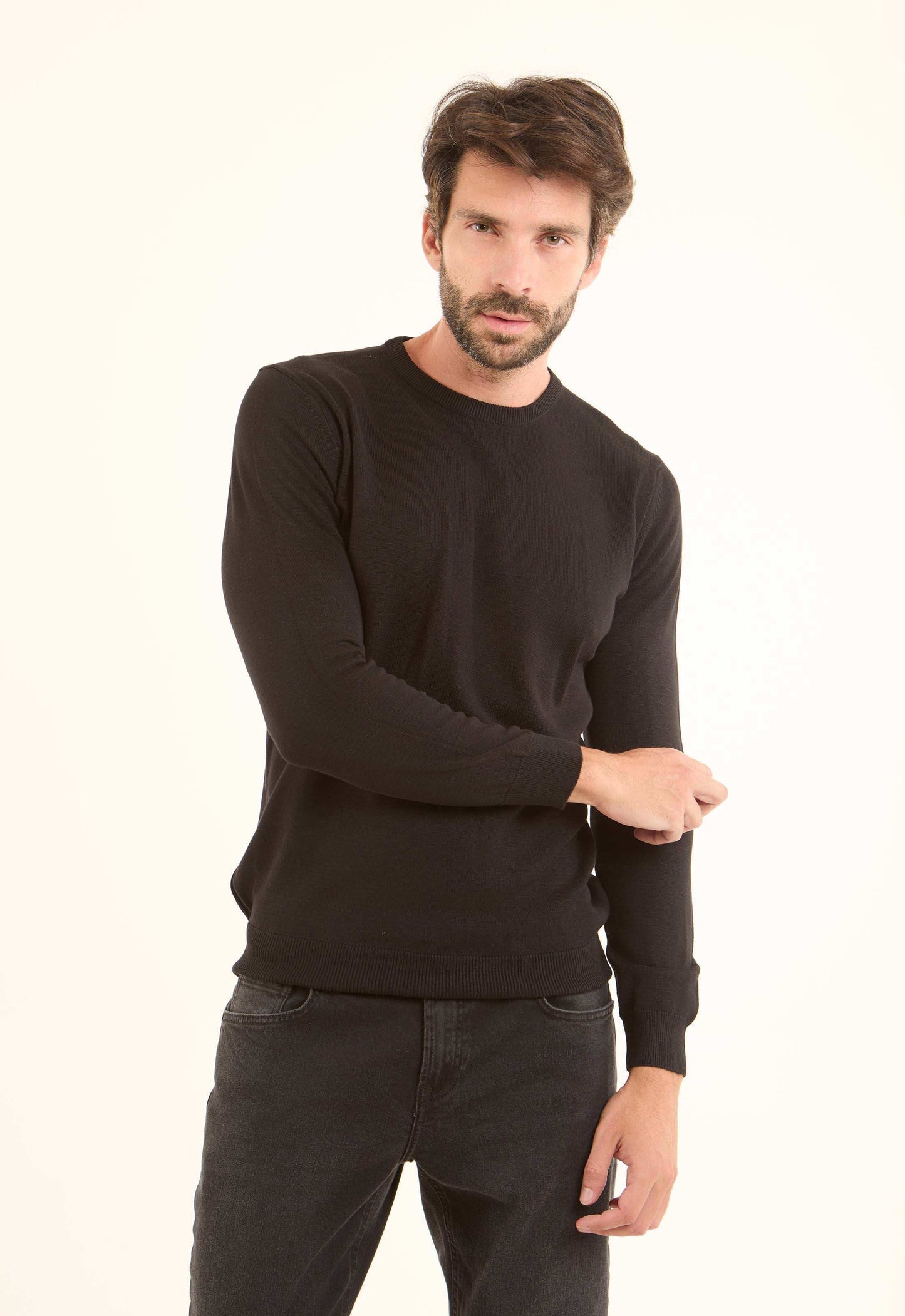 Long Sleeves Solid Basic Pullover