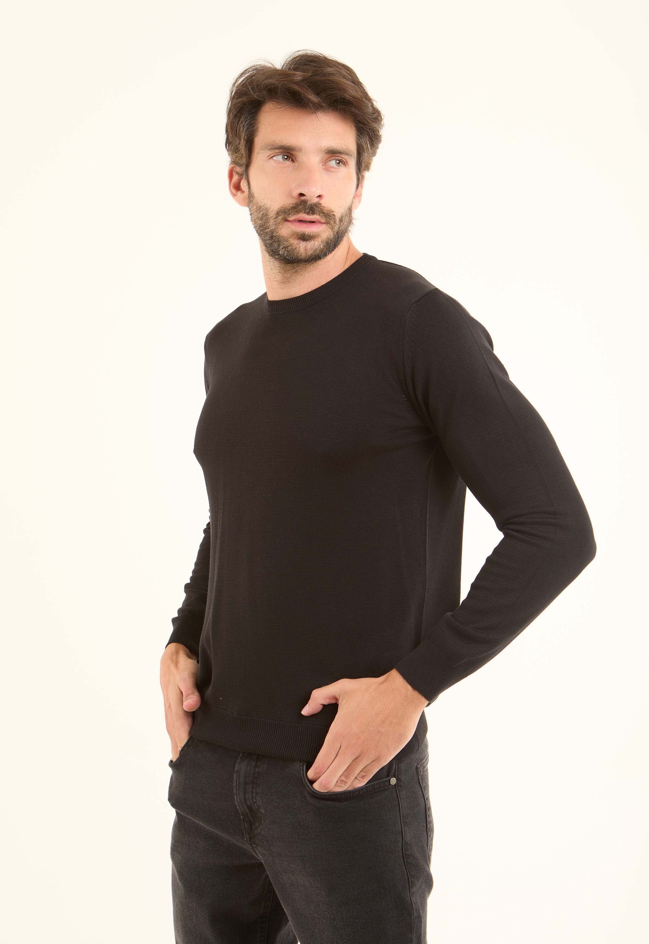 Long Sleeves Solid Basic Pullover