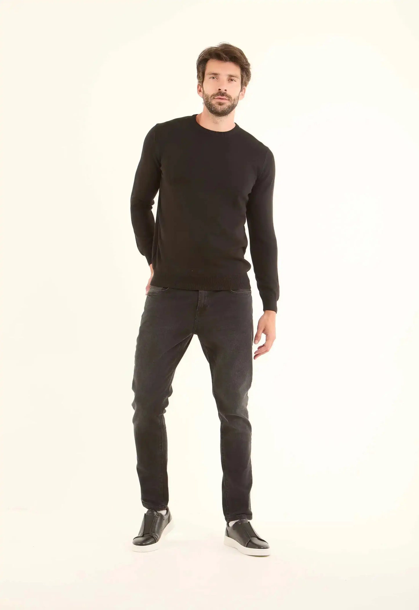 Long Sleeves Solid Basic Pullover