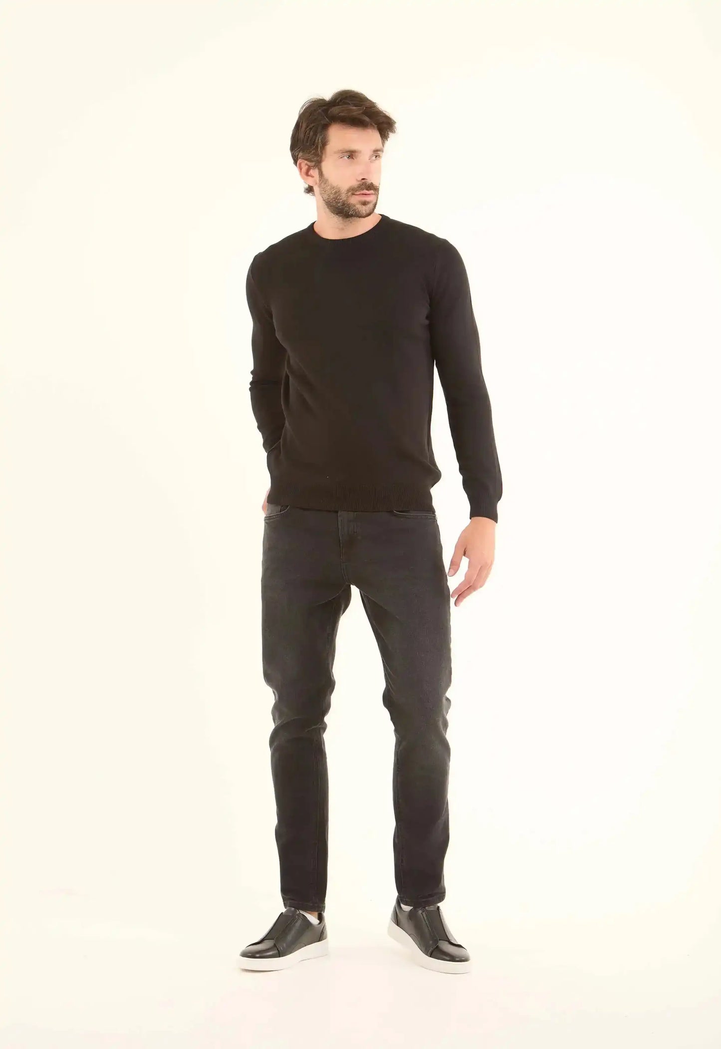 Long Sleeves Solid Basic Pullover