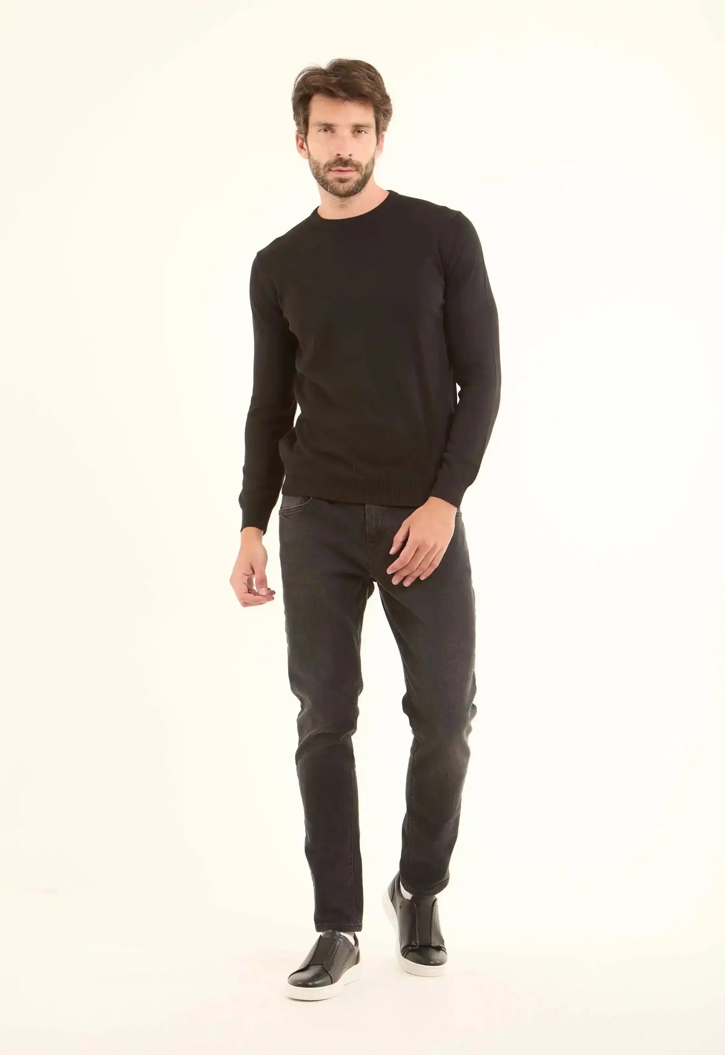 Long Sleeves Solid Basic Pullover