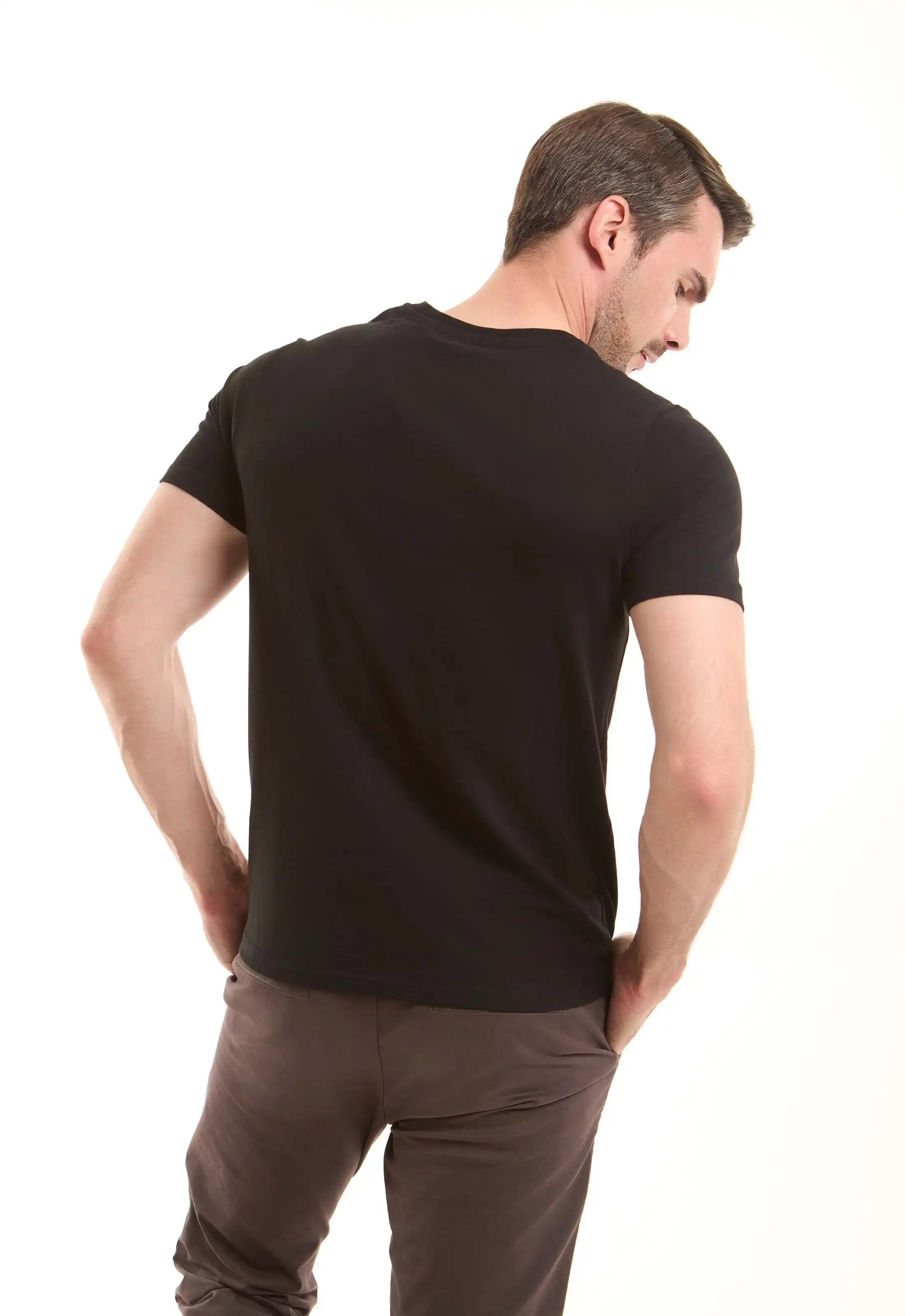 V-Neck Solid Basic Tee