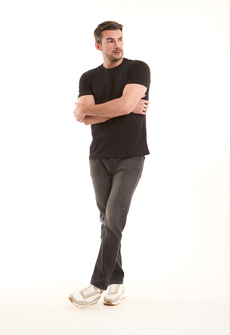 Dark Grey Straight Jeans