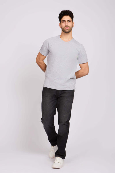 Men Straight Leg Denim - Dark Grey