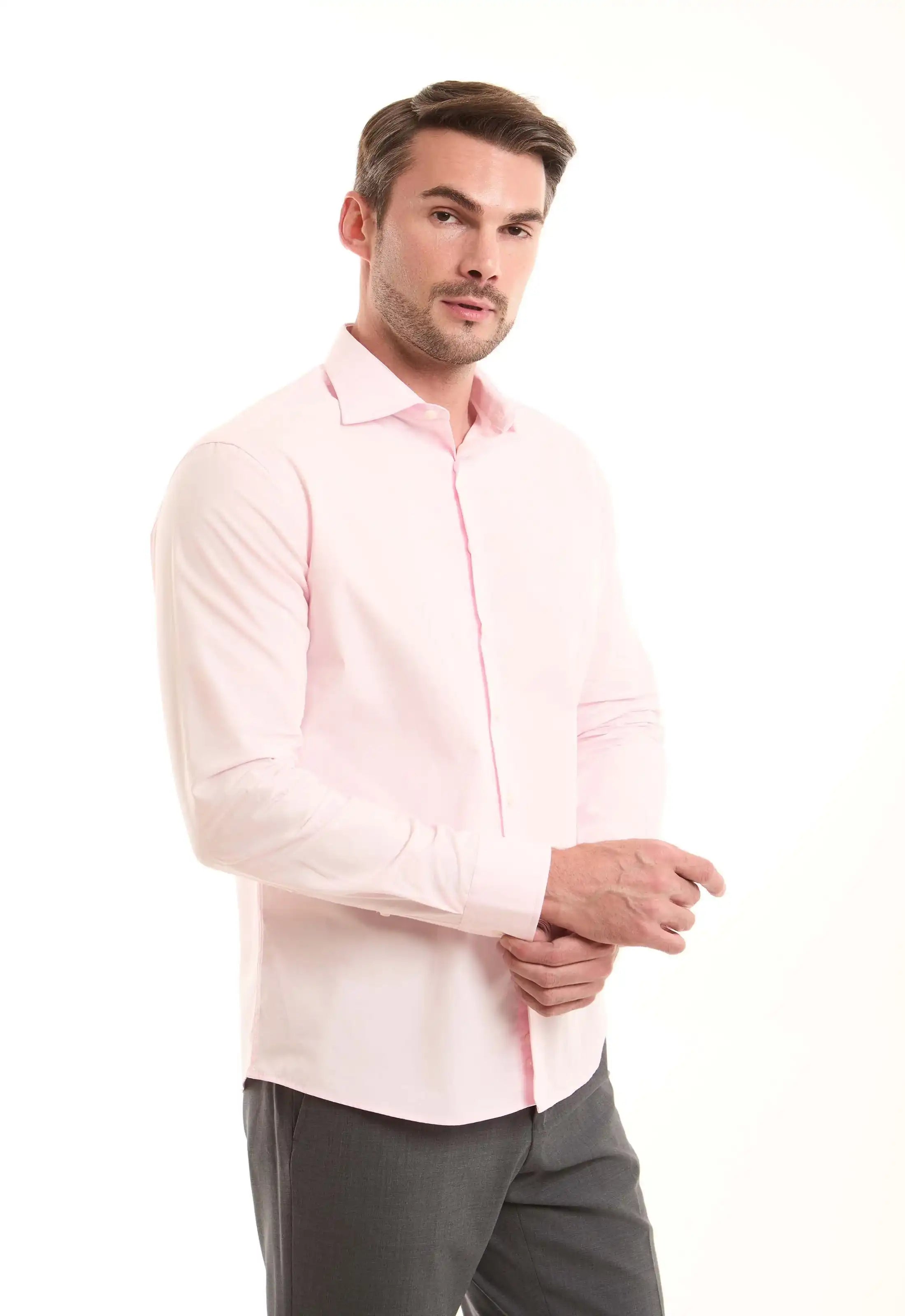 Solid Long Sleeves Buttoned Shirt