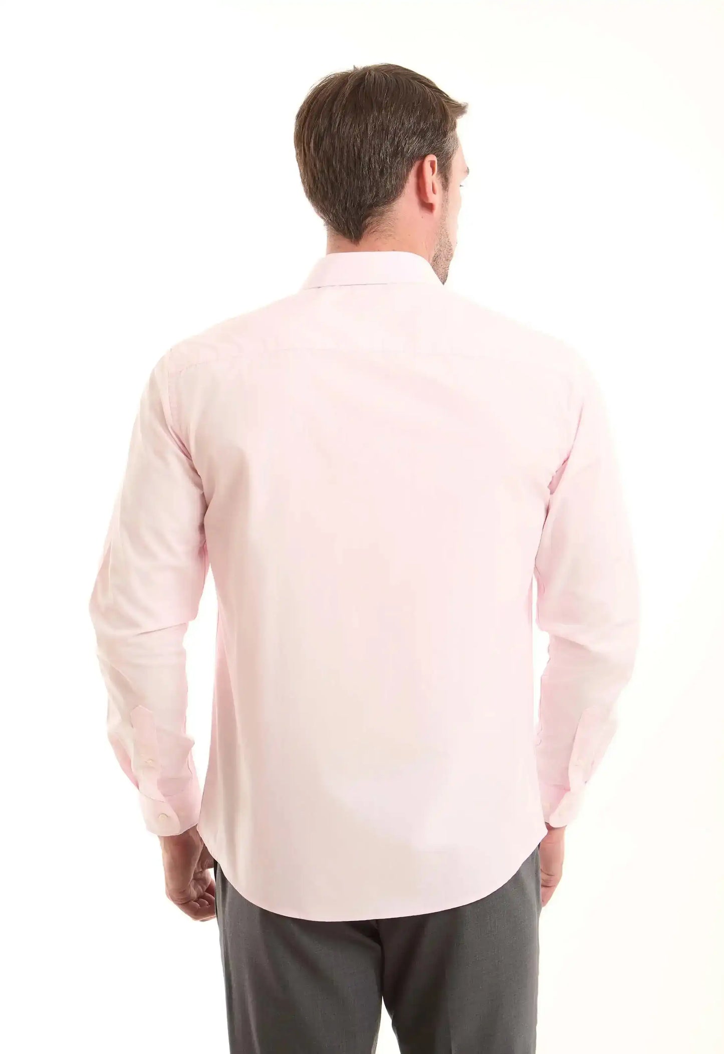 Light Pink Cotton Buttoned Shirt