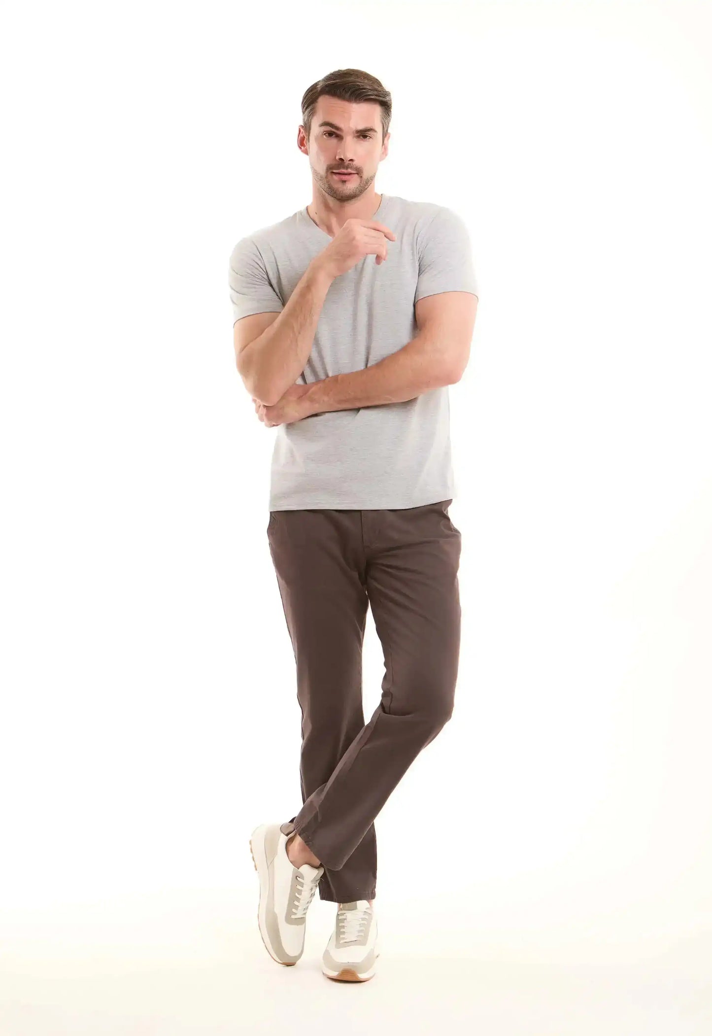 V-Neck Solid Basic Tee