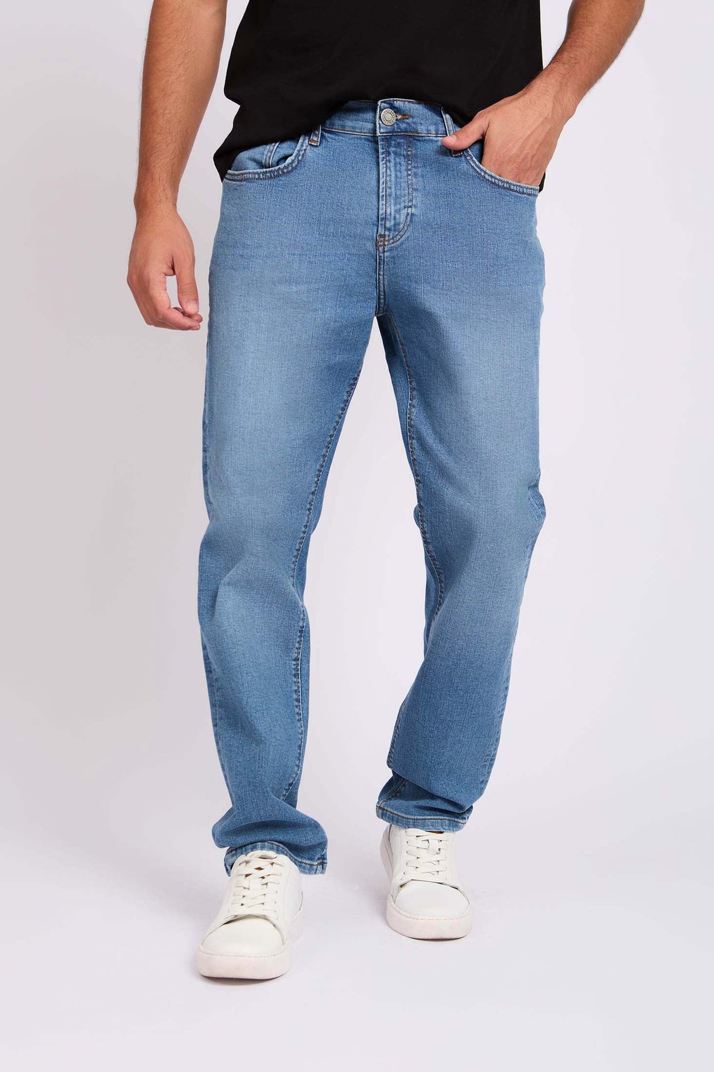 Men Straight Leg  Denim - Light Blue