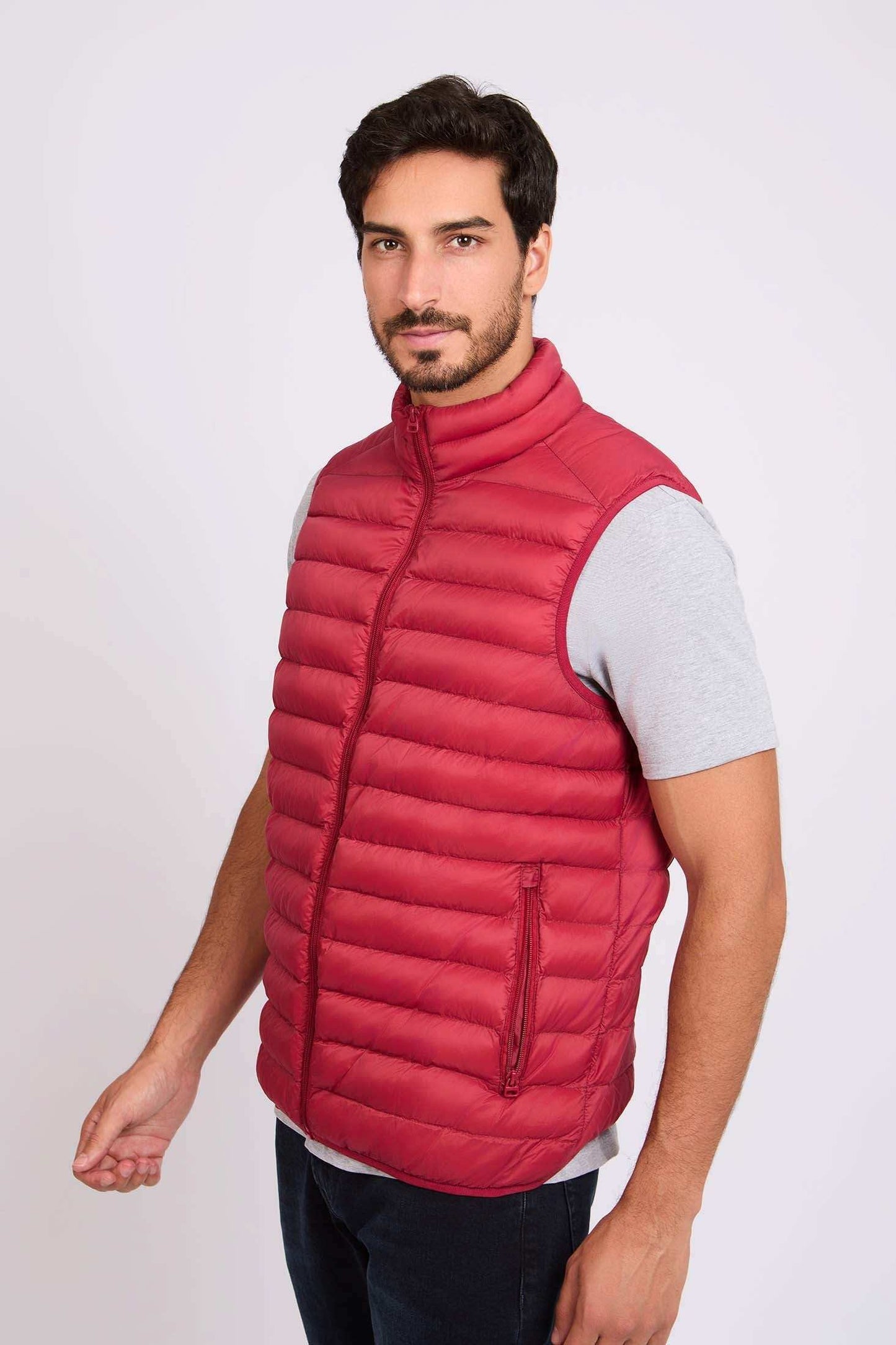 Men Regular Fit Vest Red