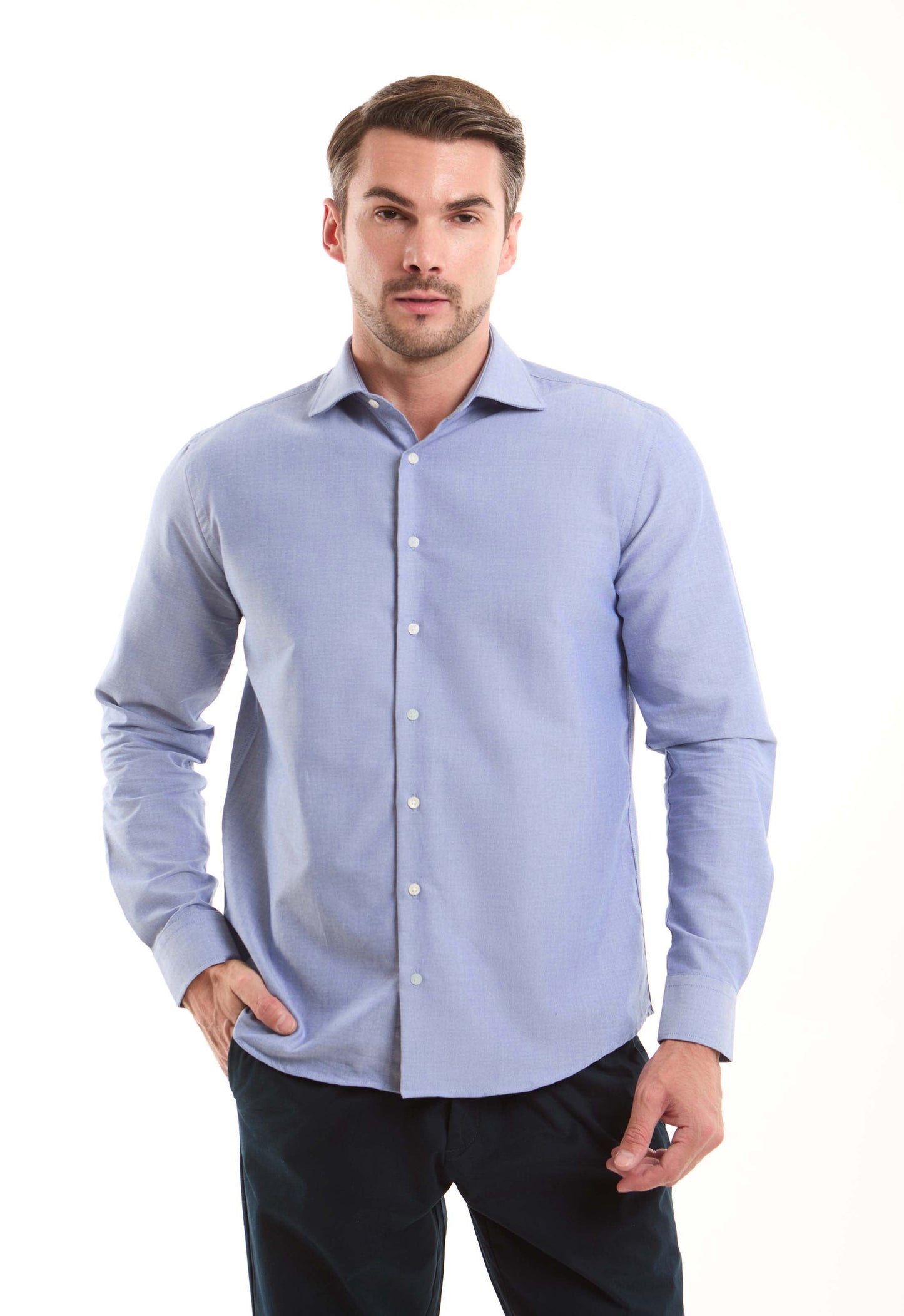 قميص أكسفورد قطن سادة