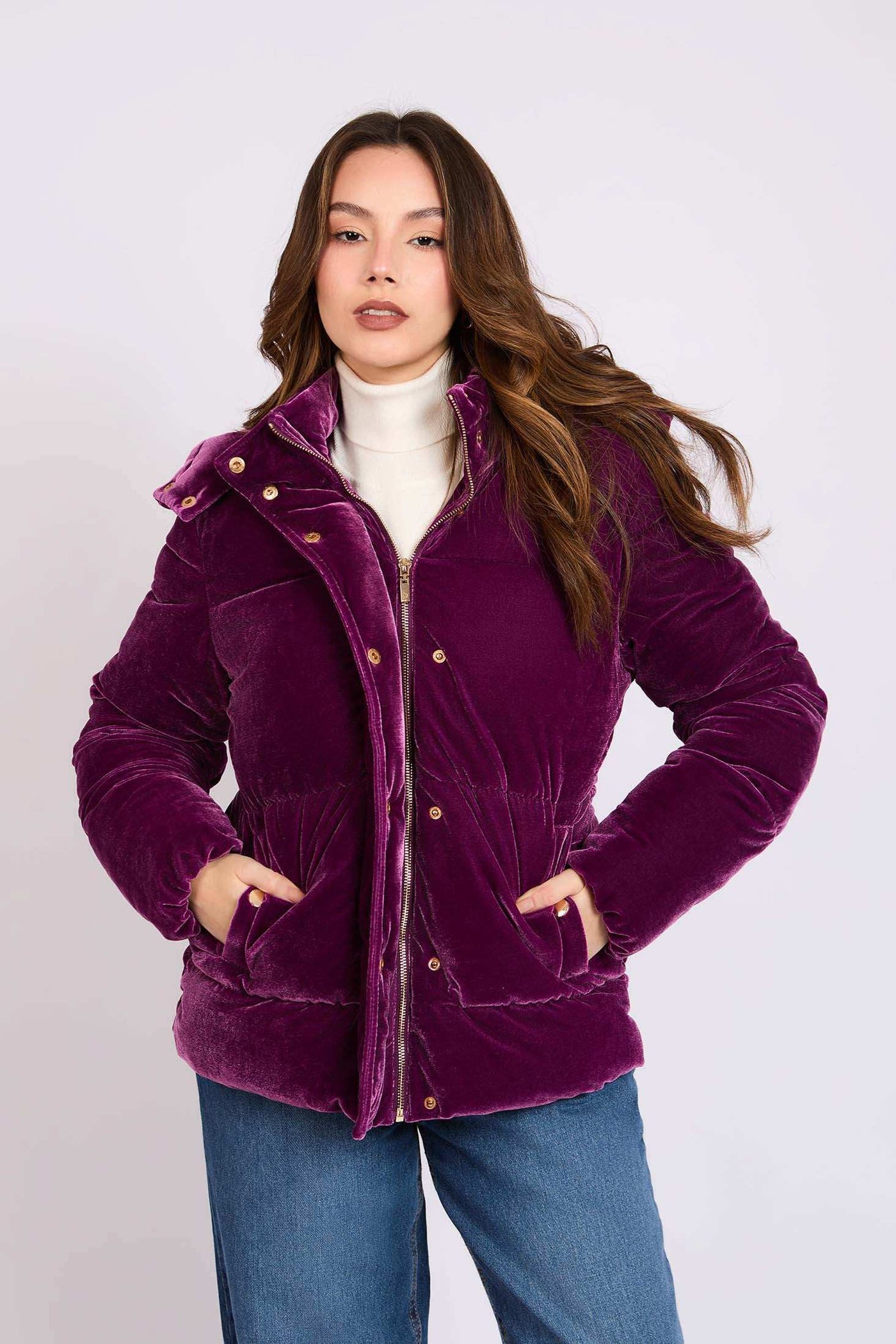 Women Regular Fit Jacket - Purple