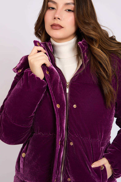 Women Regular Fit Jacket - Purple